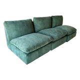 5 Piece Modular Sage Chenille Sectional