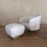 Petal Pink Karl Springer Pouf