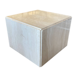 Travertine Cube Side Table
