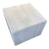 Travertine Cube Side Table