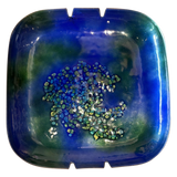 Blue and Green Enamel Ashtray