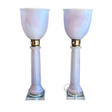 Pair of Glass Torchier Lamps by Mazda