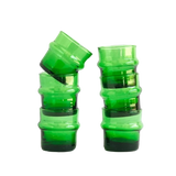 Set of 6 Mini Moroccan Beldi Glasses- Green
