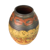 Painted Multicolor Studio Pottery Vessel