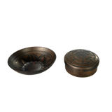 Pair of Etched Metal Catch Alls