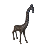 Hammered Solid Iron Giraffe Sculpture