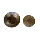 Pair of Etched Metal Catch Alls