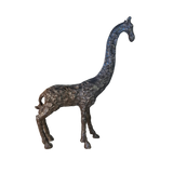 Hammered Solid Iron Giraffe Sculpture