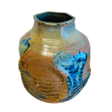 Blue Accent Tonal Glazed Vessel