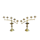 Pair of Brass Candelabras