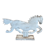 Painted Wood Carousel Horse Sculpture