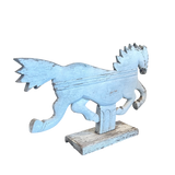 Painted Wood Carousel Horse Sculpture
