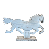 Painted Wood Carousel Horse Sculpture