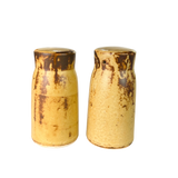 Pair of Ceramic Glazed S+P Shakers