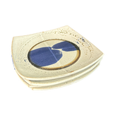 Ceramic Glazed Cobalt Accent Tray