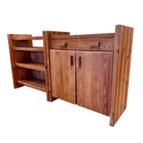 Rustic Pine Two-Piece Storage Unit