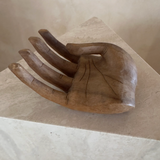 Light Wood Open Palm Sculpture